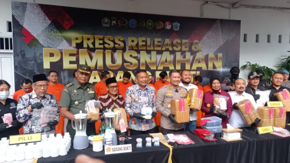 Musnahkan Berbagai Jenis Narkoba, Polresta Malang Kota Jerat 31 Tersangka