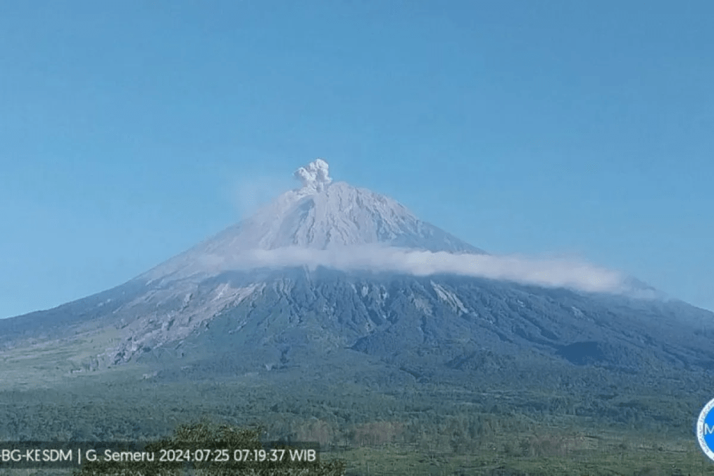 Semeru Pagi Ini Erupsi, Lontarkan Abu Vulkanik Setinggi 900 Meter
